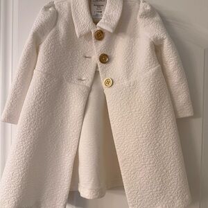 Bonnie Baby Cream Pea Coat for Kids